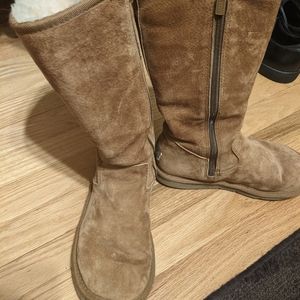 Tall zip up ugg boots